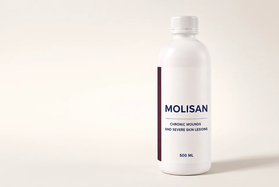 White 500 ml MOLISAN Skin & Wound Care bottle